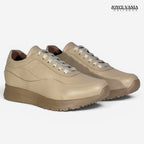 Zapatillas Urbanas de Cuero Mujer Angie Beige