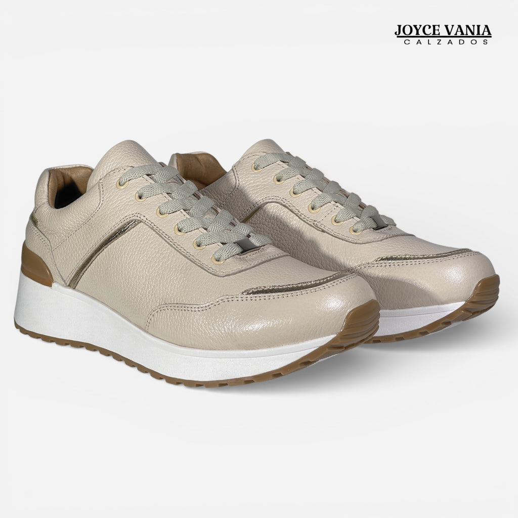 Zapatillas Urbanas Mujer de Cuero Betzabe Nude