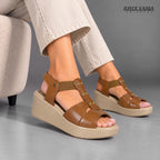 Sandalias de Cuero Mujer Solana miel