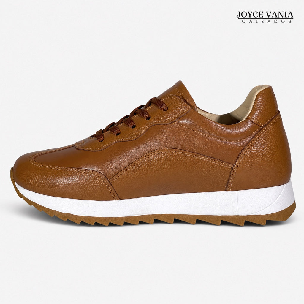 Zapatillas Urbanas de Cuero Mujer Cadencia miel