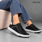Zapatillas Urbanas de Cuero Mujer Mabel negro