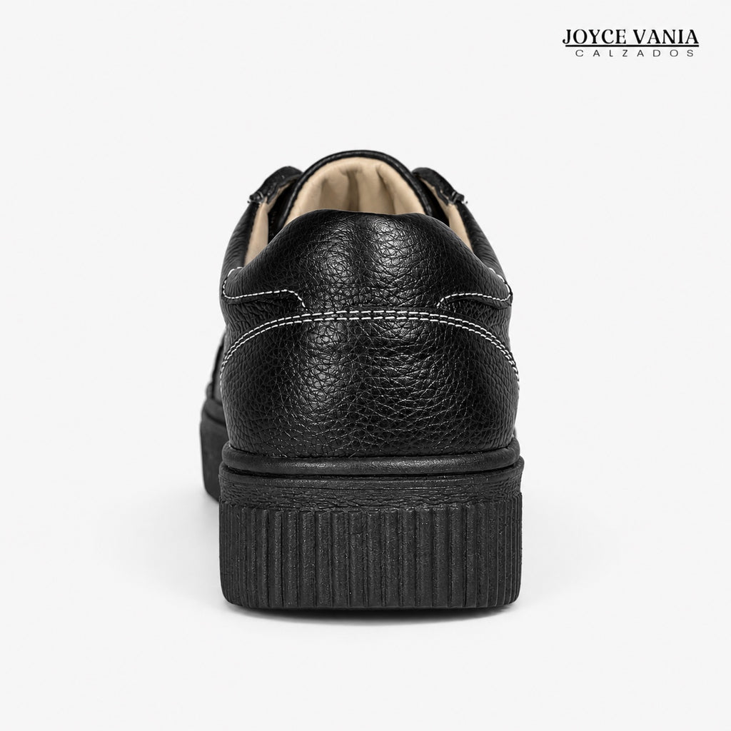 Zapatillas Urbanas de Cuero Mujer Sumiko negro