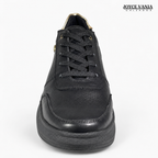 Zapatillas Urbanas Mujer de Cuero Regina Negro