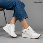 Zapatillas Urbanas de Cuero Mujer Alba blanco