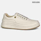 Zapatillas Urbanas de Cuero Mujer Jimena hueso