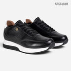 Zapatillas Urbanas de Cuero Mujer Aura negro