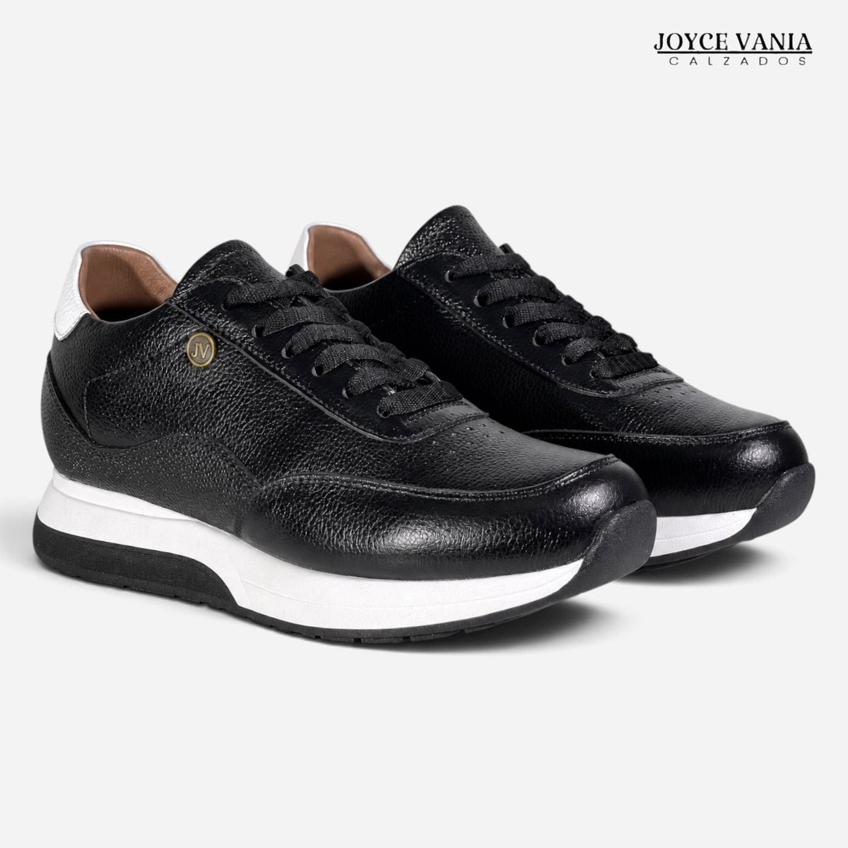 Zapatillas Urbanas de Cuero Mujer Aura negro