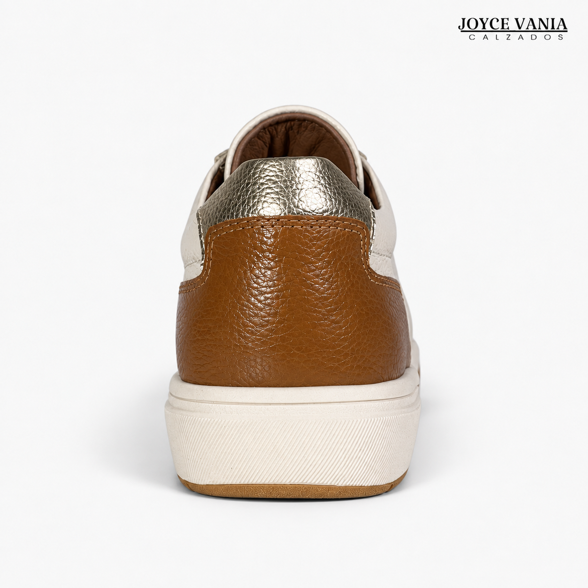 Zapatillas Urbanas de Cuero Mujer Esencia beige