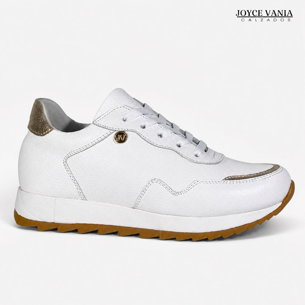 Zapatillas Urbanas de Cuero Mujer Serena blanco