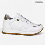 Zapatillas Urbanas de Cuero Mujer Serena blanco
