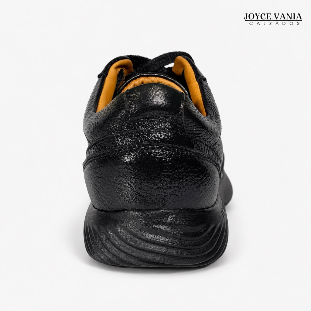Zapatillas Urbanas de Cuero Mujer Mayra negro