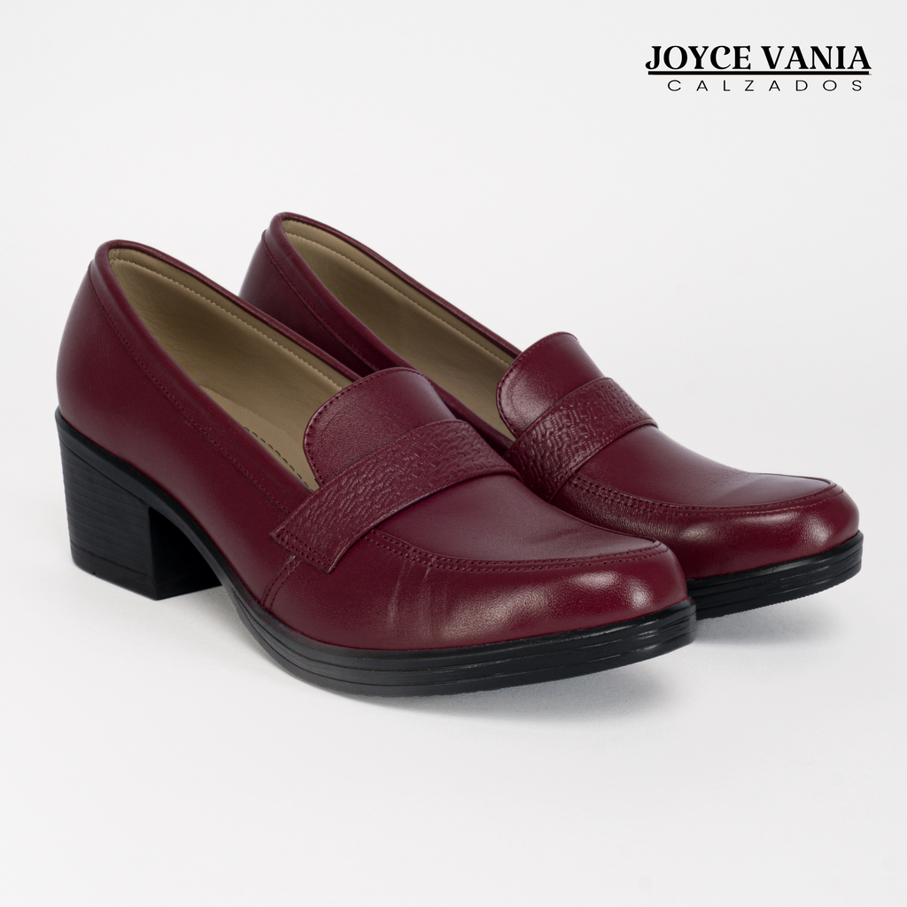 Mocasines de Cuero Mujer Clarissa Vino