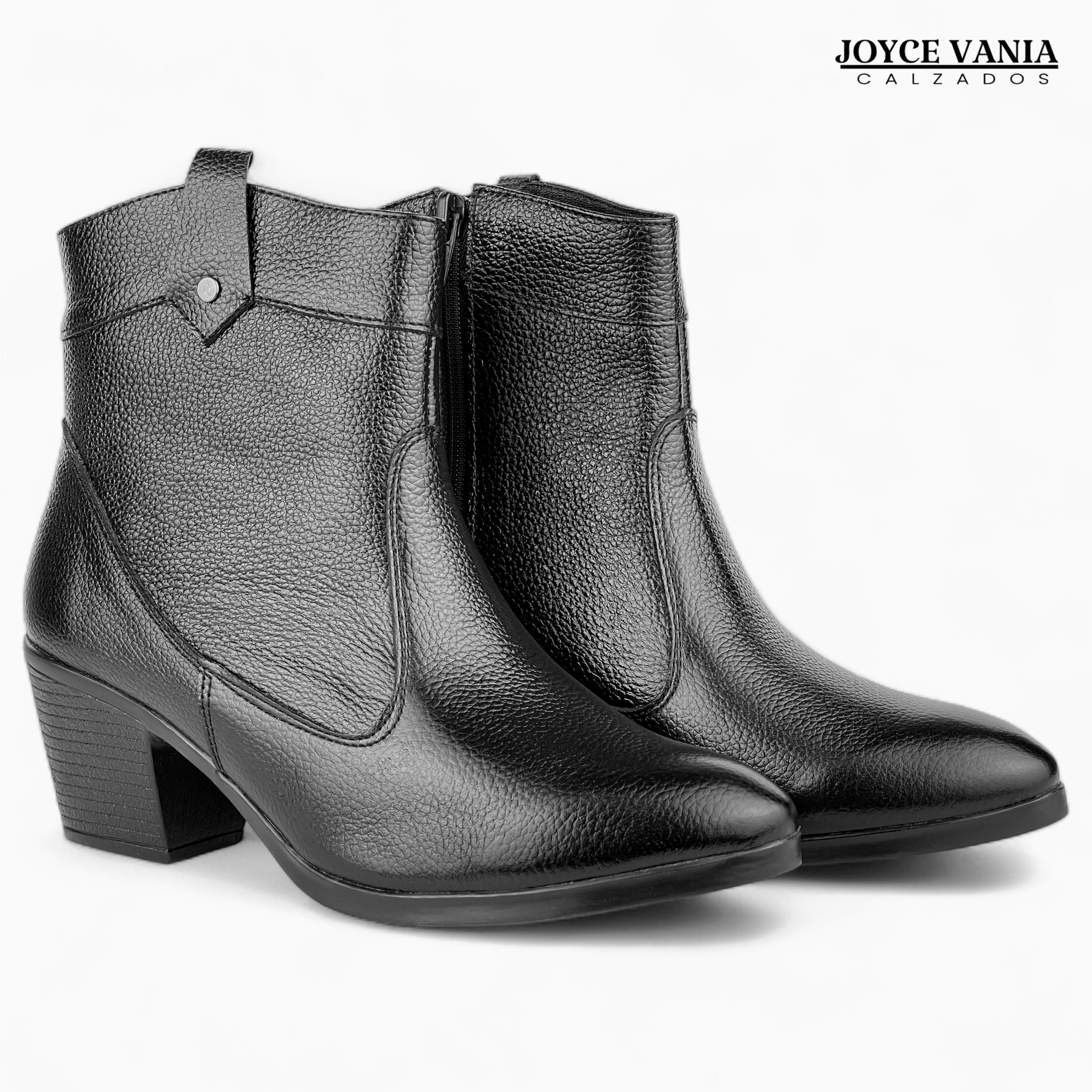 Botines Mujer de Cuero Carla Negro