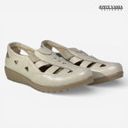 Mocasines de Cuero Mujer Carola Hueso