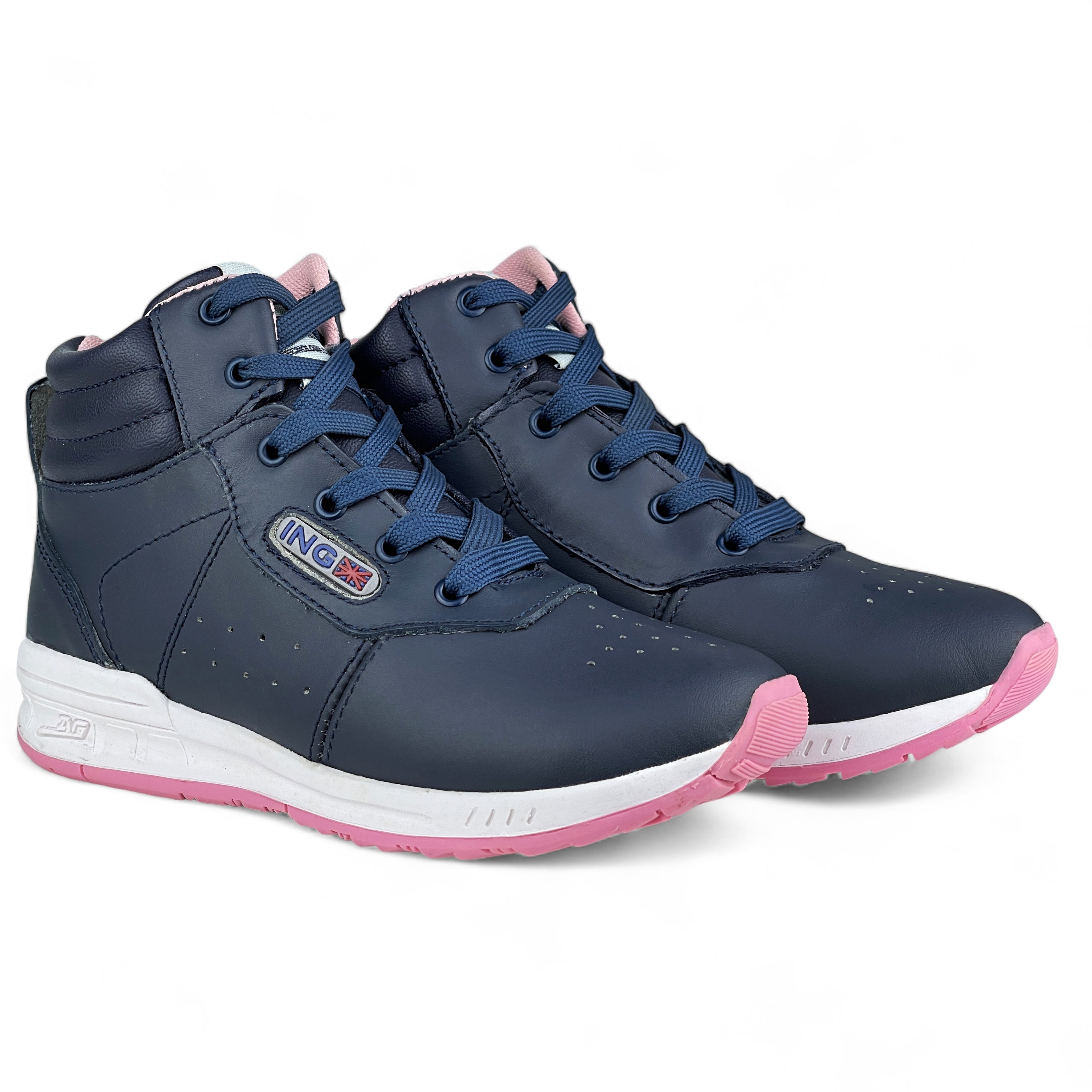 Zapatillas de Cuero Niñas Catalina Azul Marino