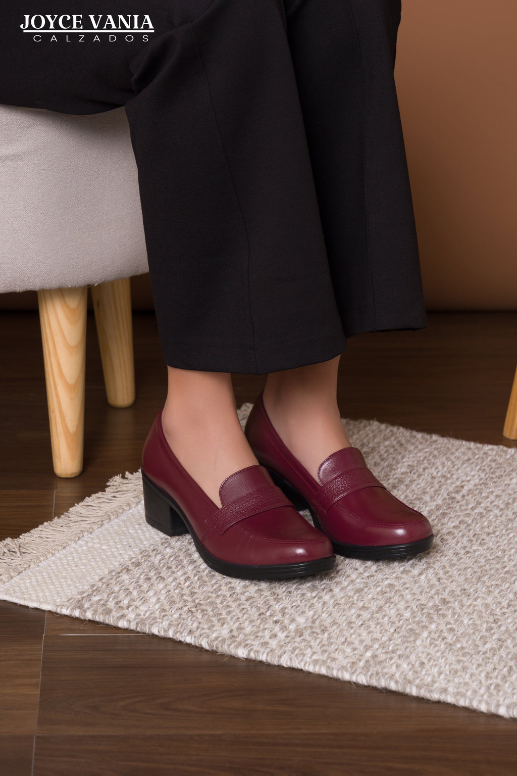 Mocasines de Cuero Mujer Clarissa Vino