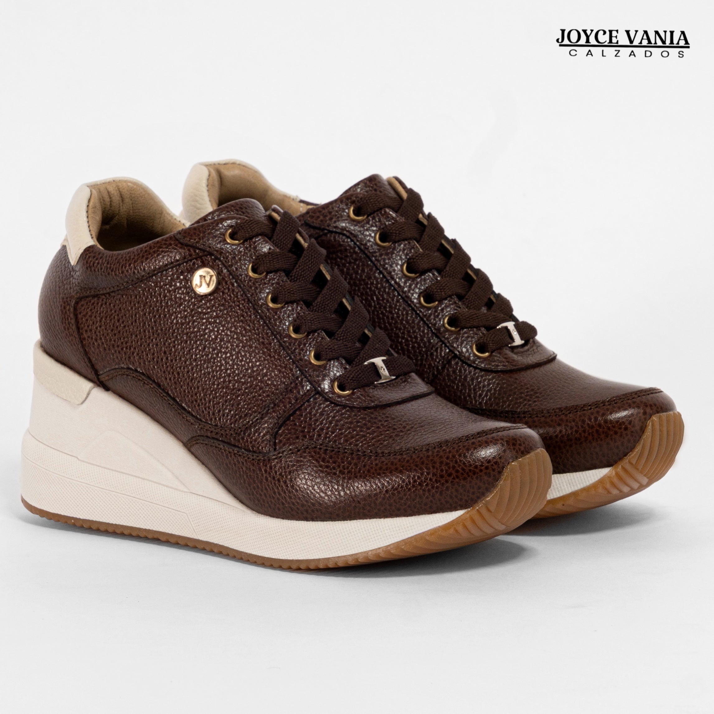 Zapatillas Urbanas Mujer de Cuero Conny Marron