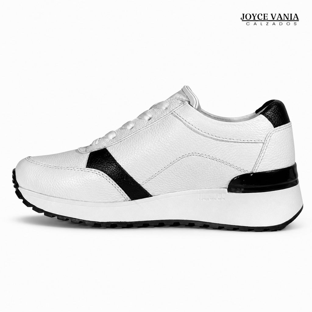 Zapatillas Urbanas de Cuero Mujer Aurora blanco