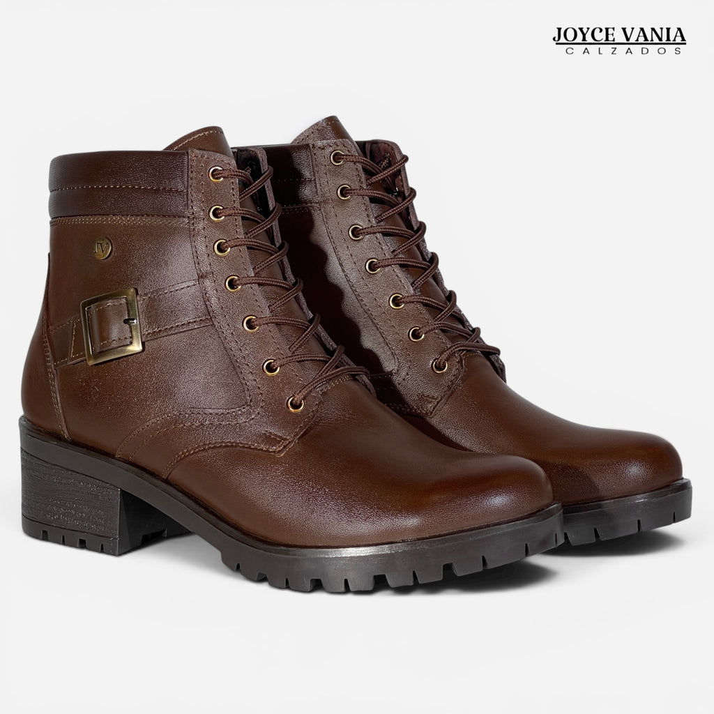Botines Mujer de Cuero Isaura marrón