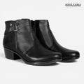 Botines Mujer de Cuero Kiara negro