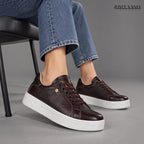 Zapatillas Urbanas de Cuero Mujer Senda marrón moro