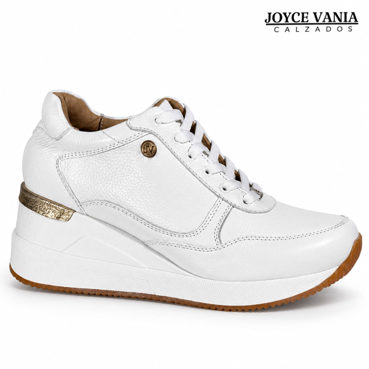 Zapatillas Urbanas Mujer de Cuero Conny Blanco