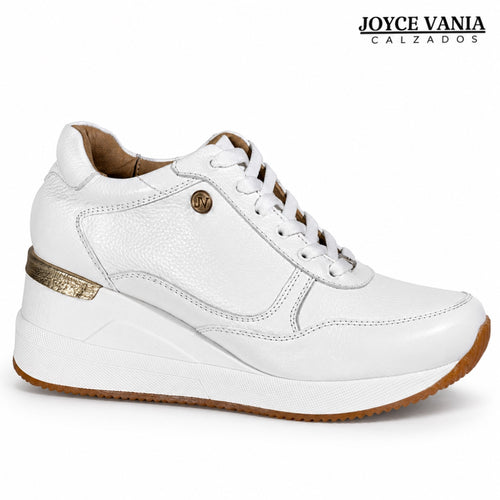 Zapatillas Urbanas Mujer de Cuero Conny Blanco