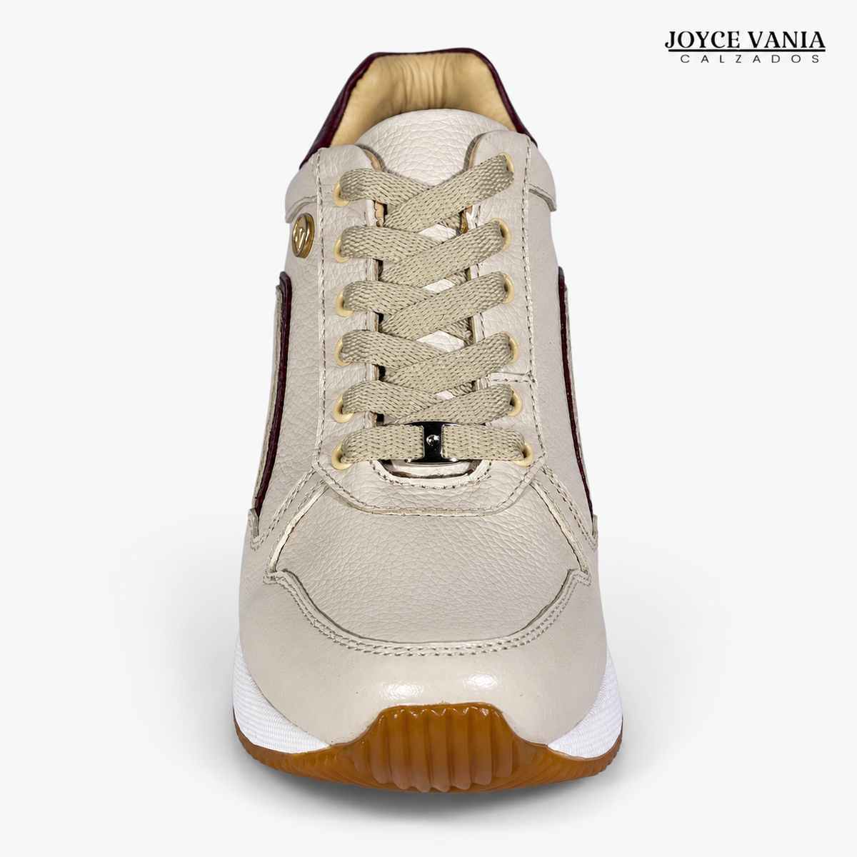 Zapatillas Urbanas de Cuero Mujer Alba beige
