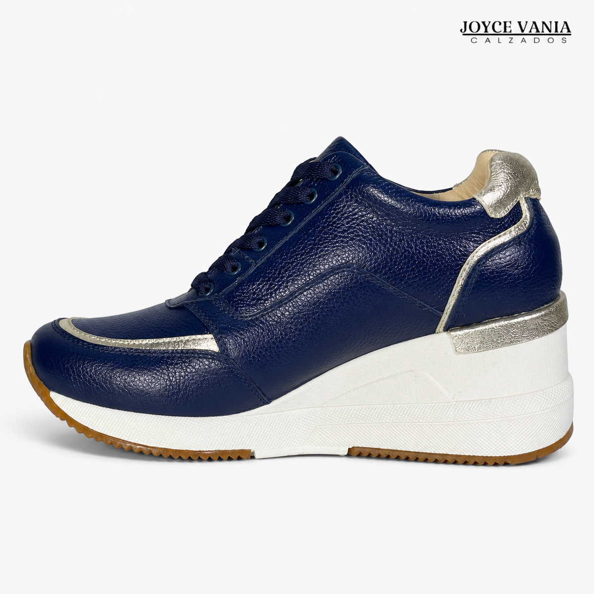 Zapatillas Urbanas de Cuero Mujer Oasis azul