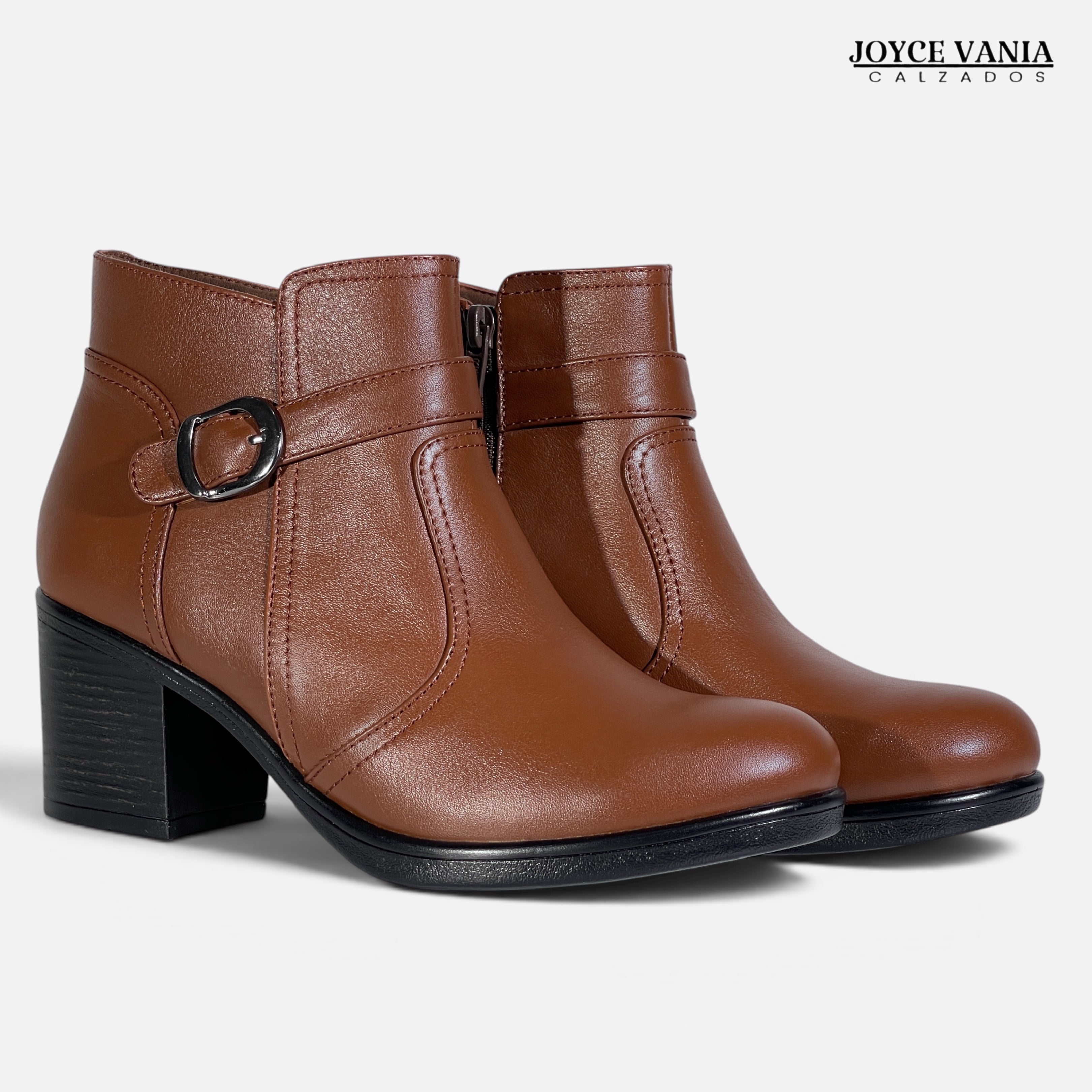 Botines Mujer de Cuero Hanna caramelo
