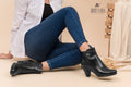 Botines de Cuero Mujer Dalila Negro