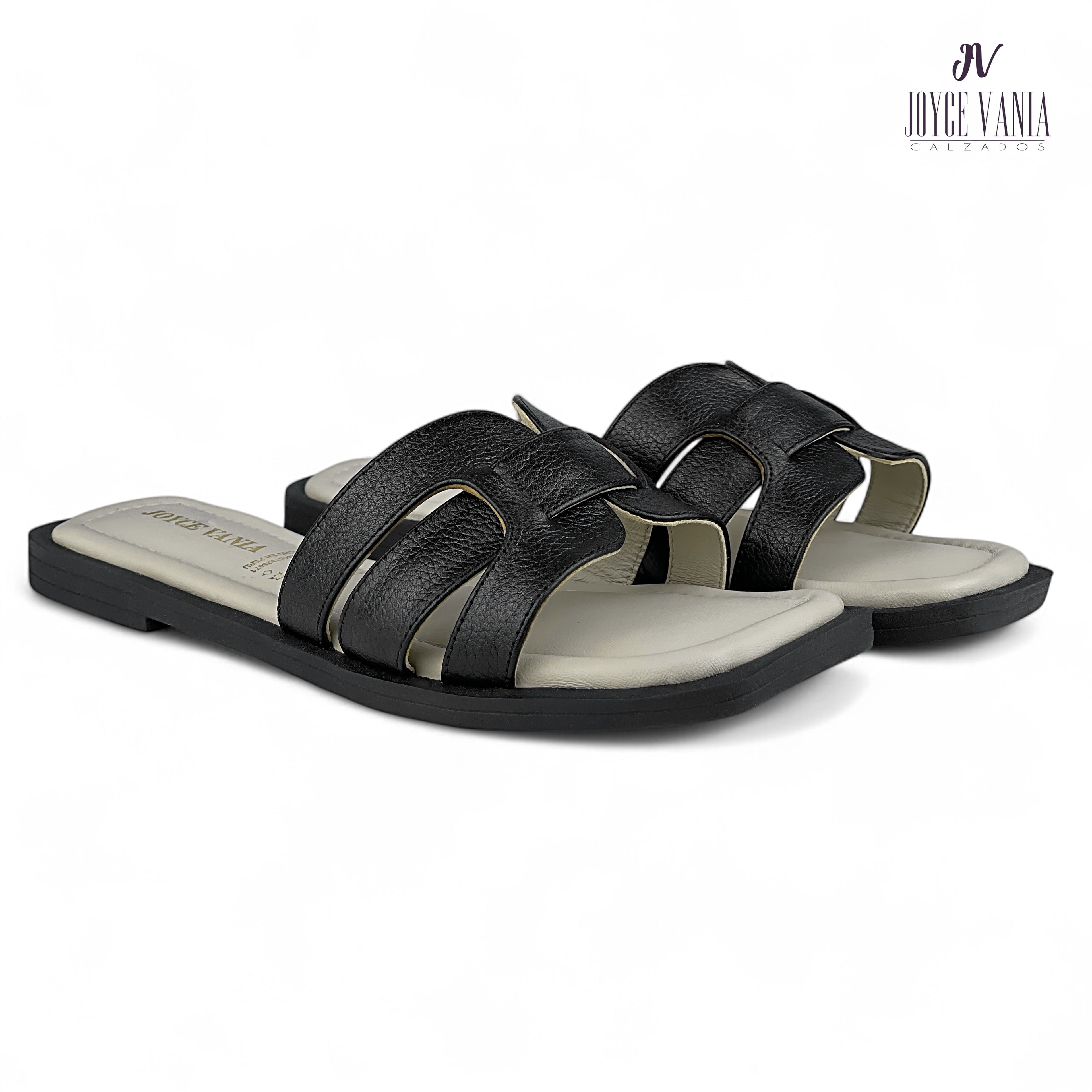 Sandalias de Cuero Mujer Desire Negro