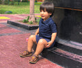 Sandalias de Cuero Niños Dieguito Marron