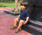 Sandalias de Cuero Niños Dieguito Marron