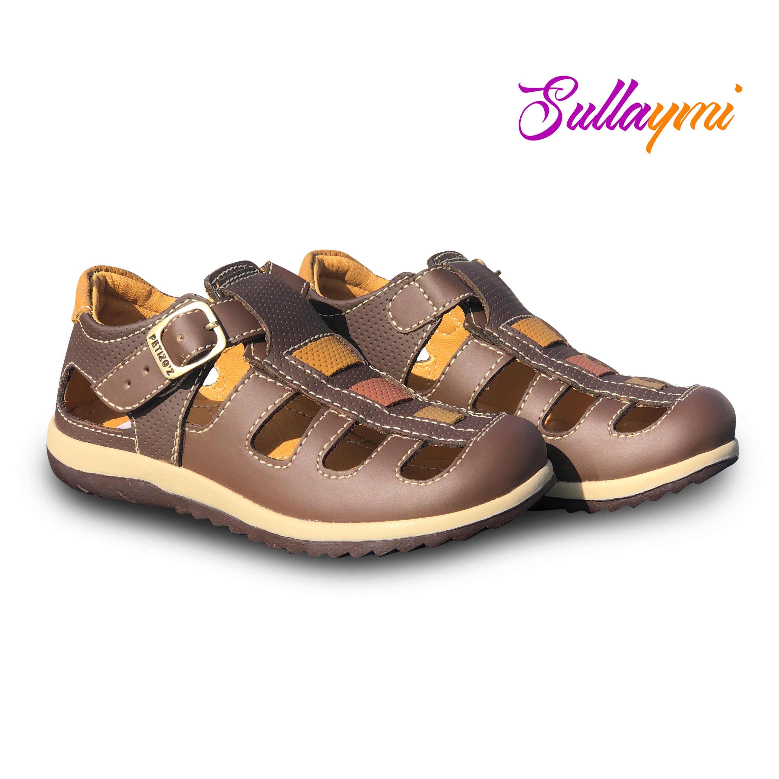 Sandalias de Cuero Niños Dieguito Marron