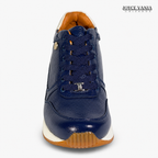Zapatillas Urbanas de Cuero Mujer Conny azul marino