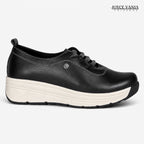 Zapatillas Urbanas de Cuero Mujer Kelly negro