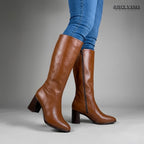 Bota de Cuero para Mujer Natalia caramelo