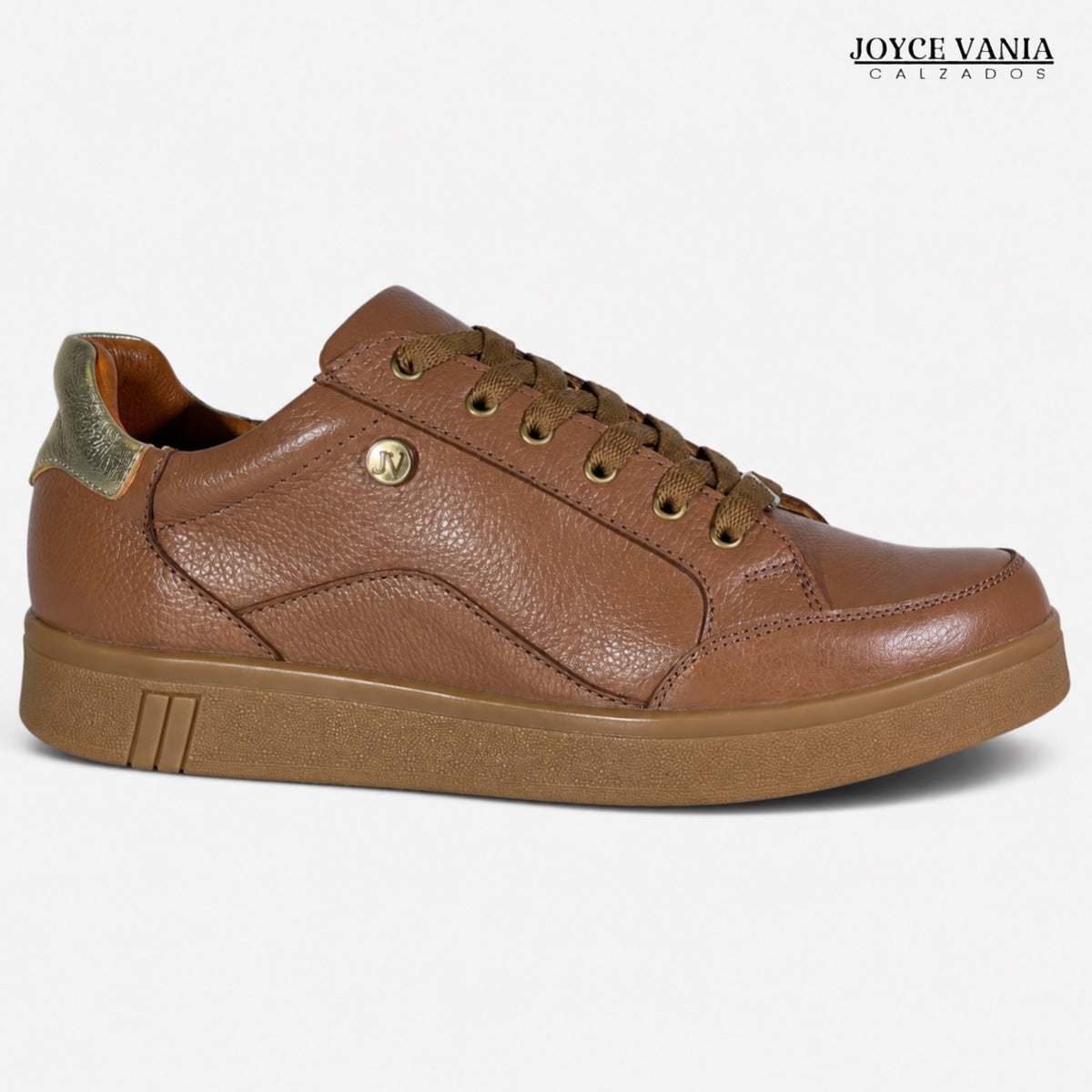 Zapatillas Urbanas de Cuero Mujer Lúmina miel