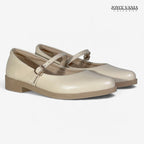 Zapatillas Urbanas de Cuero Mujer Sandra beige