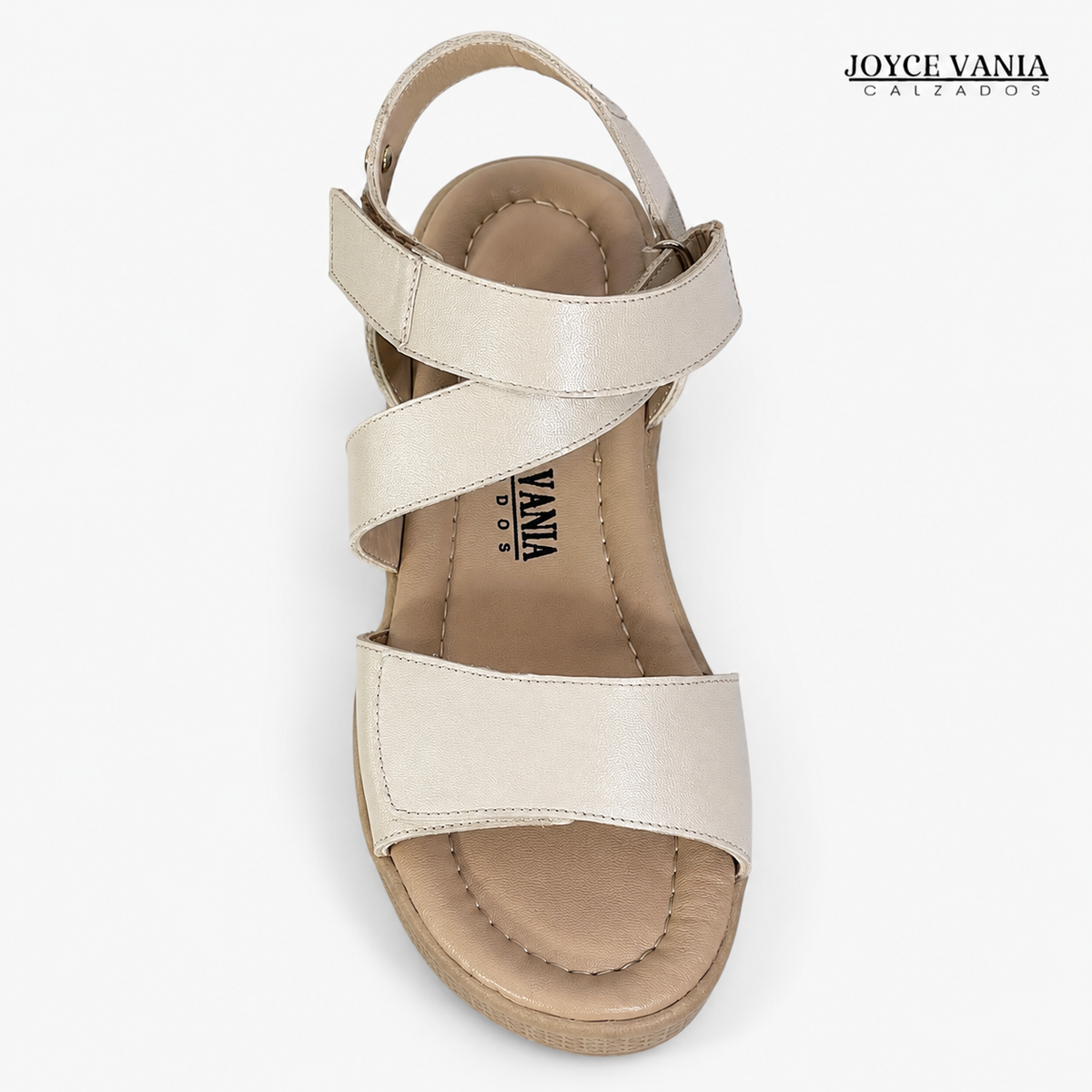 Sandalias de Cuero Mujer Ambar hueso
