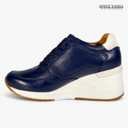 Zapatillas Urbanas de Cuero Mujer Conny azul marino