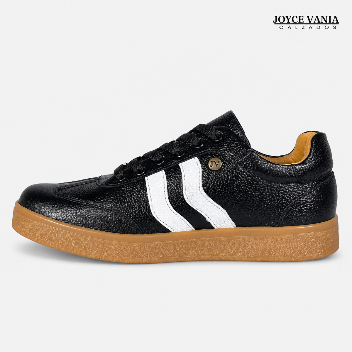 Zapatillas Urbanas de Cuero Mujer Ivonne Negro