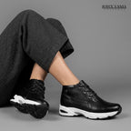 Zapatillas Urbanas de Cuero Mujer Aitana negro