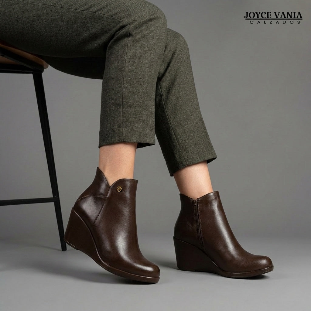 Botines Mujer de Cuero Eliana Marron