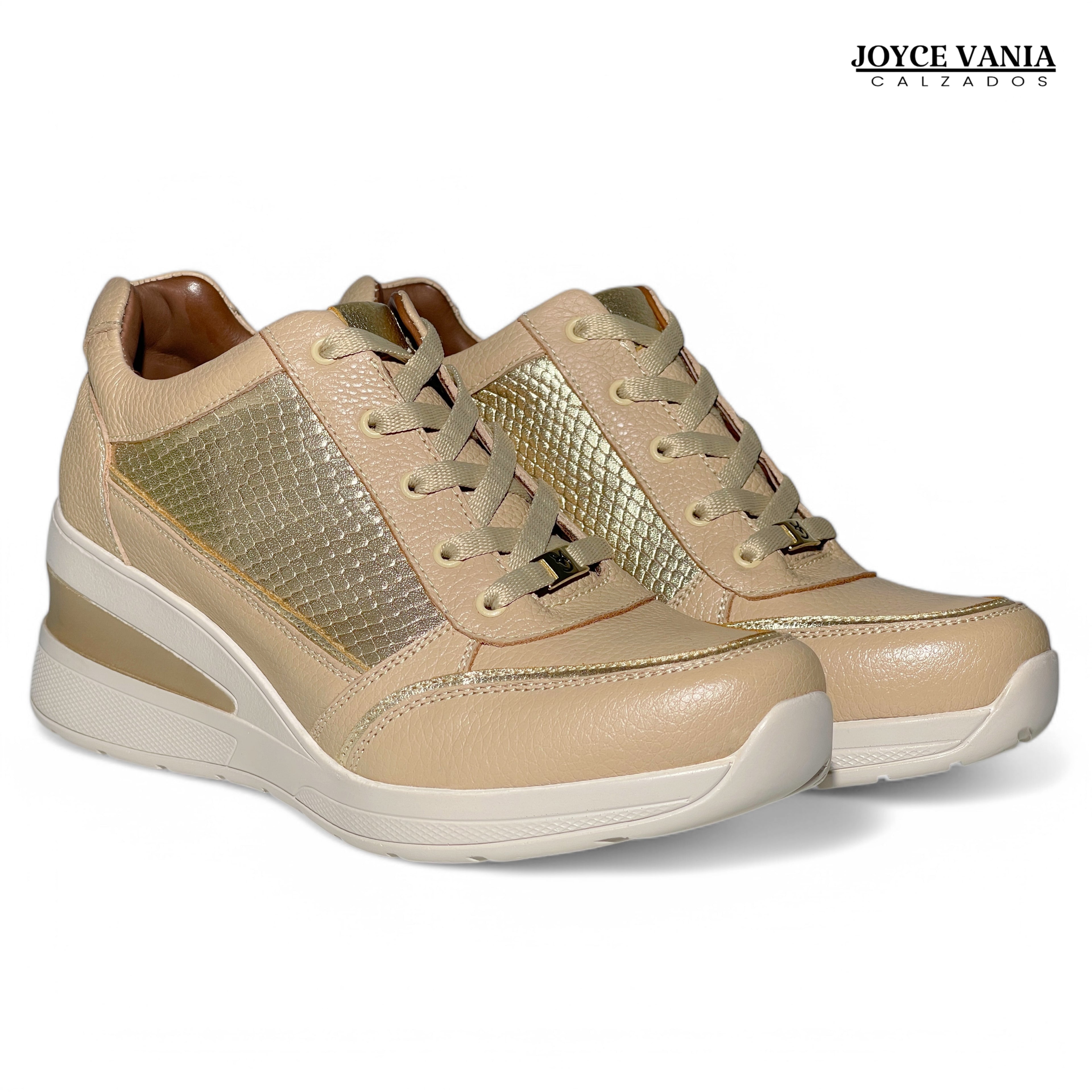 Zapatillas Urbanas Mujer de Cuero Elvia Nude