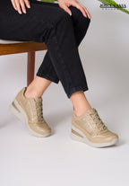 Zapatillas Urbanas Mujer de Cuero Elvia Nude