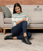 Botines Mujer de Cuero Emilia Negro