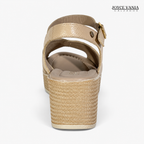 Sandalias de Cuero Mujer Elia beige