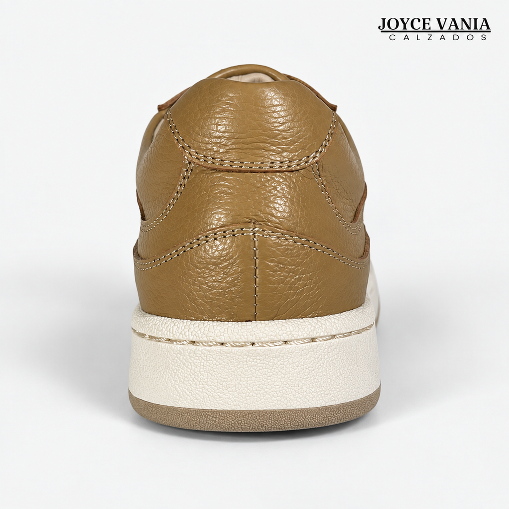 Zapatillas Urbanas de Cuero Mujer Jimena beige